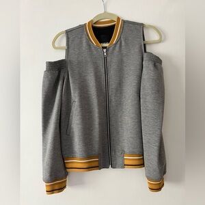 Cold shoulder jacket